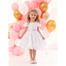 Lunas Tekstil Danteli Kız Çocuk Elbisesi