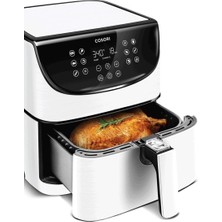 Allians Yüksek Kapasiteli 5.8 Quart Airfryer, Dokunmatik Panel, Beyaz Renk