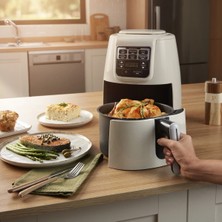 Allians Air Pro Cook Xl 2'li Konuşan Sulu Yemek Yapabilen Airfryer Beige