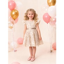 Lunas Tekstil Danteli Kız Çocuk Elbisesi