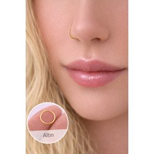 Sacce Scarves & Accessories Altın Kaplama 8 mm Düz Halka Hızma İthal 925 Ayar Gümüş