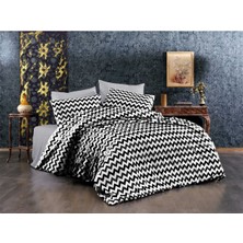 UYGURİYE Çift Kişilik Nevresim Takımı Yorgan Kılıfı %70PAMUKLU Geometrik Desen+Lastikli Çarşaf+2 Yastıkkılıfı