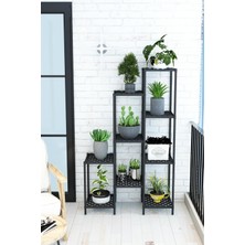 Dekozum Moblen 9 Raflı Çiçeklik Saksılık Dekoratif Çiçek Saksı Standı