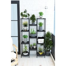 Dekozum Raflı Moblen Çiçek Saksılık Rafı Standı Balkon Rafı Çok Amaçlı Saksı Rafı