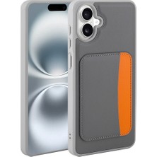 Mobilefix Galaxy A07 Kılıf Kartlıklı Zore X-Kart Silikon Kapak - Koyu Gri