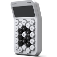 PremiumPort Beyaz Renkli Çok Fonksiyonlu Hesap Makinesi, Kullanışlı ve Şık Tasarım