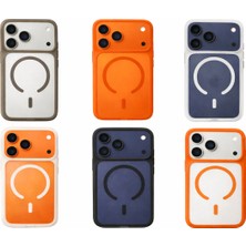 Otto Tech Premium Renkli Magsafe Kılıf iPhone 17 Pro Max Şeffaf-Turuncu