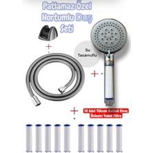 Truva Tulipa Serisi,patlamaz Duş Hortumlu 10 Adet Yedekli Su Tasarruflu Duş Seti
