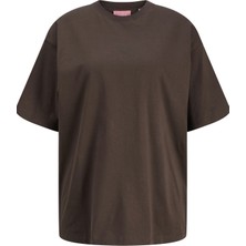 JJXX Seal Brown Kadın / Kız Jxandrea Loose Ss Logo Tee Jrs Noos Model Kodu: ( 12205777SEAL Brown)