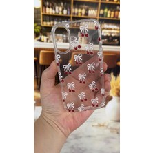 Vip Case Iphone 16 Uyumlu Kiraz Desenli Şeffaf Darbe Emici Kamera Korumalı Clear Kılıf
