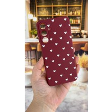 Vip Case Samsung Galaxy A16 Uyumlu Beyaz Kalp Desenli Silikon Darbe Emici Klasik Korumalı Rubber Kılıf