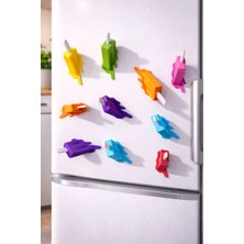 Otscraft Studio Çubuk Dondurma Tasarımlı Buzdolabı Magneti – Dekoratif Magnet, Renkli Buzdolabı Süsü (3 & 5 Adet)