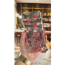 Vip Case Samsung A04 Uyumlu Love Yazı Desenli Şeffaf Darbe Emici Kamera Korumalı Clear Kılıf