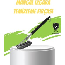 Argesco Mühendislik Mangal Izgara Temizleme Fırçası Paslanmaz Çelik Telli Uzun Saplı