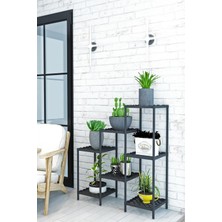 Dekozum 7 Raflı Merdiven Çiçeklik Saksılık Rafı Dekoratif Çiçek Saksı Standı Raf