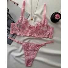 Freya Mona Pembe Balenli Tanga Model Iç Çamaşırı Takımı