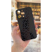 Vip Case iPhone 14 Pro Max Uyumlu Leopar Desenli Silikon Darbe Emici Klasik Korumalı Rubber Kılıf