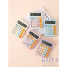 PremiumPort Renkli ve Şirin 10 Haneli Yuvarlak Tuşlu Hesap Makinesi