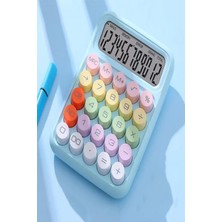 PremiumPort Mavi Renkli Tuşlu Hesap Makinesi, Pratik ve Şık Tasarım