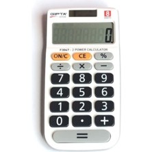 PremiumPort F3047 8 Haneli Beyaz Hesap Makinesi, Pratik ve Kullanışlı Tasarım