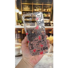 Vip Case Tecno Spark 10 Pro Uyumlu Love Yazı Desenli Şeffaf Darbe Emici Kamera Korumalı Clear Kılıf