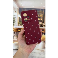 Vip Case Redmi Note 12 Pro 5g Uyumlu Beyaz Fiyonk Desenli Silikon Darbe Emici Klasik Korumalı Rubber Kılıf