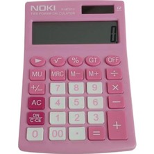 PremiumPort Pembe Hesap Makinesi, 12 Haneli, Pilli ve Güneş Enerjili, Pratik Kullanım