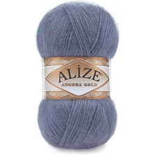 Alize Angora Gold (5 Adet) 203 Mavi Renk El Örgü Ipliği