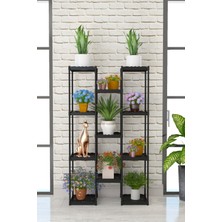 Dekozum Işıl 11 Raflı Saksılık Dekoratif Plastik Çiçeklik Saksı Standı