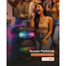 Esranın Dünyası Platooon PL-4361 Bt USB Sd Aux 8 Inç Mikrofonlu Anfi Yüksek Ses Taşınabilir Rgb Işıklı Hoparl