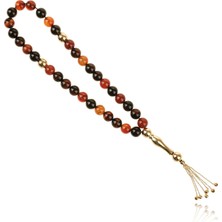 Berk Mücevherat 14 Ayar Altın Akik Taşlı Erkek Tesbih