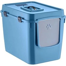 Poliva Home Handor Kapalı Kedi Tuvaleti Xxl 57X39X43  Mavi