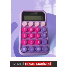PremiumPort Renkli Retro Temalı 10 Haneli Hesap Makinesi, Şık ve Kullanışlı Tasarım