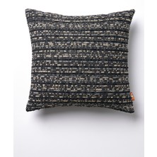 The Kun Şönilli Çizgi Efektli Kırlent Kılıfı-Antrasit