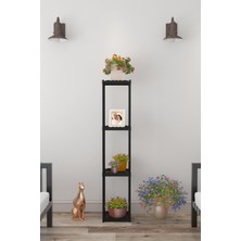 Dekozum Işıl 4 Raflı Plastik Dekoratif Çiçeklik Saksı Standı