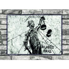 Özbience Metallica And Justice For All Büyük Ahşap Tablo, Şık ve Modern Dekorasyon Ürünü