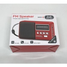 Lebron Subzero SB38 Mini Kablosuz Fm Hoparlör Kırmızı