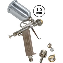 PremiumPort Havalı Rötuş Boya Tabancası 1.0 mm 125 Ml, Üstten Depo, Profesyonel Performans