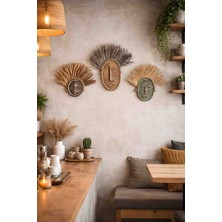 Momiko Bohem Yüzler Serisi – El Yapımı Hasır & Beton Duvar Dekoru  Bej-Adaçayı-Vizon