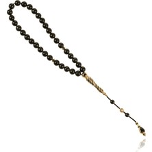 Berk Mücevherat 14 Ayar Altın Siyah Taşlı Tesbih