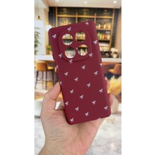 Vip Case Redmi Note 14 Pro 4g Uyumlu Beyaz Fiyonk Desenli Silikon Darbe Emici Klasik Korumalı Rubber Kılıf