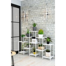 Dekozum Mimoza Çok Amaçlı Moblen Saksılık Çiçeklik Rafı Saksı Çiçek Standı Raf