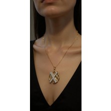 Ezgiarslanatalier Çelik Gold x Kolye