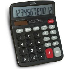 PremiumPort 12 Haneli Orta Boy Siyah Hesap Makinesi, Pratik ve Kullanışlı Tasarım