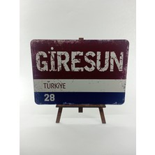 Özbience Giresun Şehir Temalı Retro Ahşap Duvar Poster, Şık ve Temalı Dekorasyon