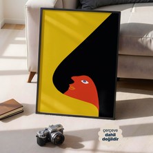 Persona Istanbul - Sarı ve Siyah Soyut Sanat Posteri (Çerçevesiz)