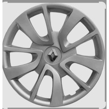 Yk Renault Symbol / Clio / Megane / Fluence / Taliant Uyumlu 15 Inç Jant Kapağı 4'lü Takım Amblem Hediyeli