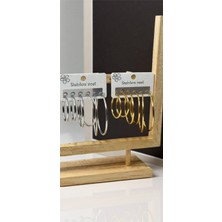 Kokoş Küpe Halka 5’li Çelik Gümüş Renk