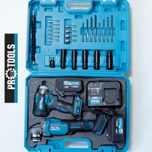 PremiumPort Profesyonel 34 Parça Şarjlı El Aletleri Seti 48V Torklu + Batarya