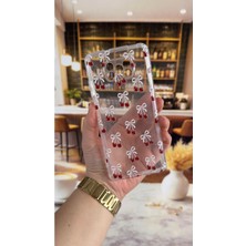 Vip Case Poco X3 Uyumlu Kiraz Desenli Şeffaf Darbe Emici Kamera Korumalı Clear Kılıf